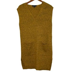 ATMOSPHERE V Neck Marled Knit Sweater Tunic / Dress with Pockets